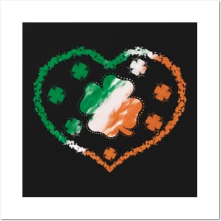 Heart Irish Clover Posters and Art